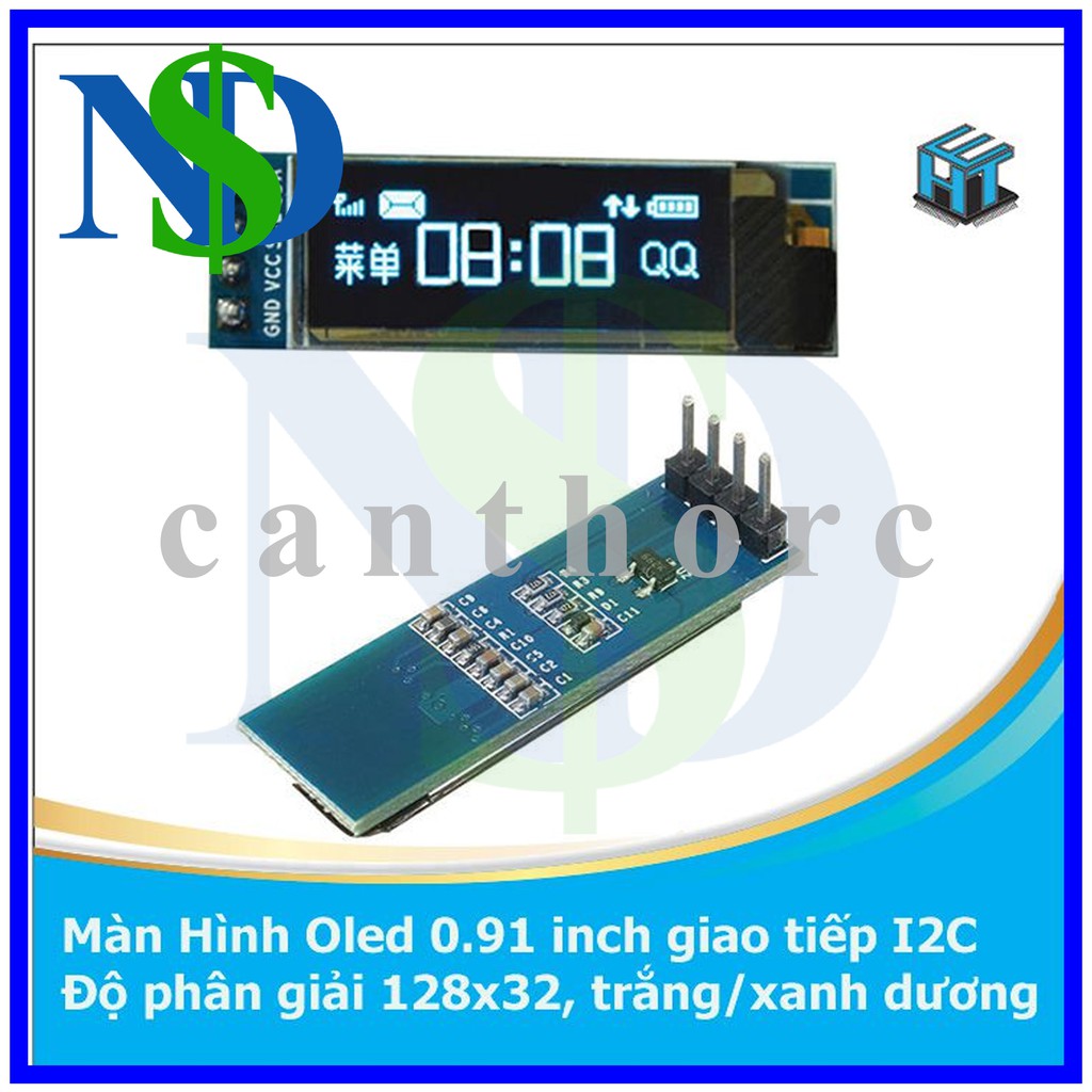 Màn Hình LCD Oled 0.91 Inch Giao Tiếp I2C