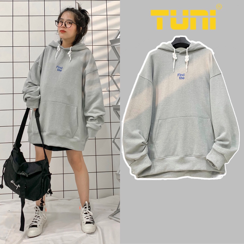 Áo Khoác Hoodie Form Rộng Unisex FIND Vải Nỉ Bông Dày Dặn - Tuni Store | BigBuy360 - bigbuy360.vn