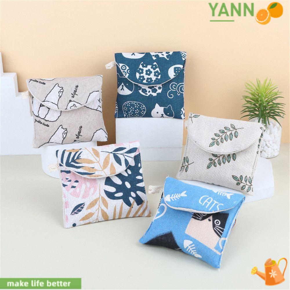 Túi Đựng Tiền Xu Tampon 1 Lần In Họa Tiết Xinh Xắn Có Thể Tái Sử Dụng