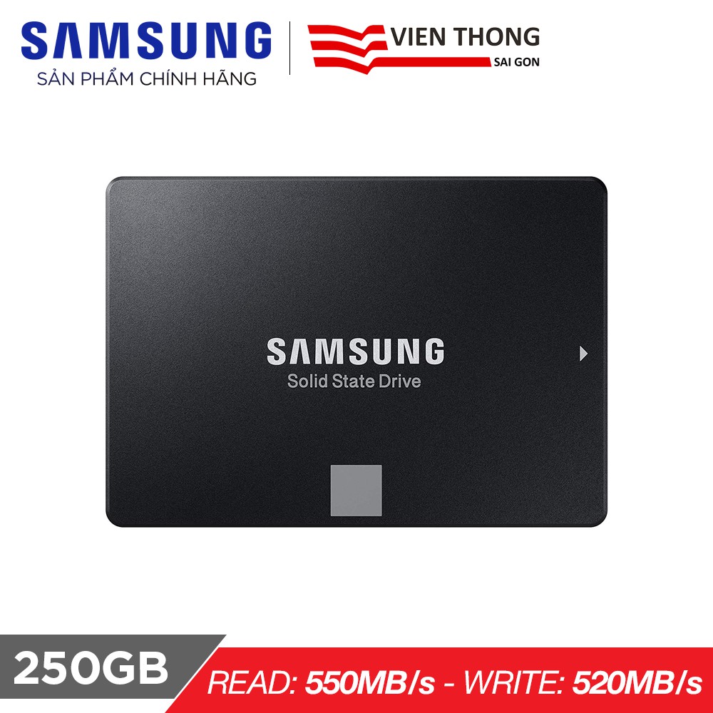 Ổ cứng SSD Samsung 860 Evo 250GB Sata III 2.5 inch (MZ-76E250BW) - Hãng phân phối chính thức