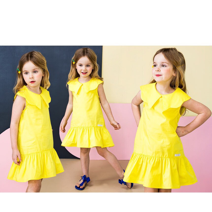 Đầm vải kate Petite Mieux cho bé gái 3-12T D135