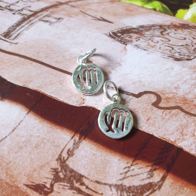 Charm bạc treo khắc chú 10mm