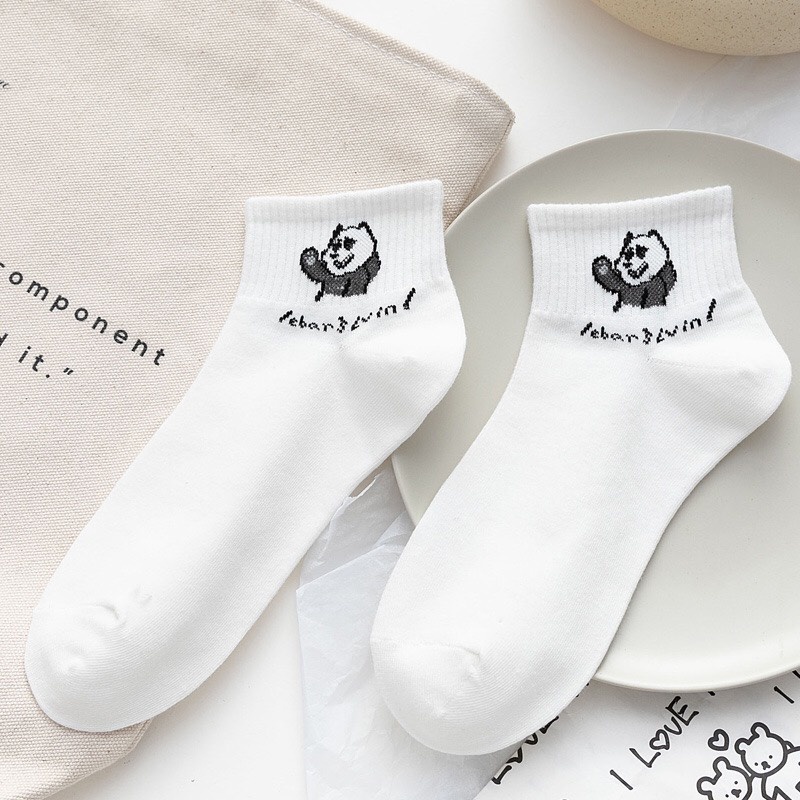 Tất nữ họa tiết hình con vật đáng yêu co dãn thấm hút mồ hôi