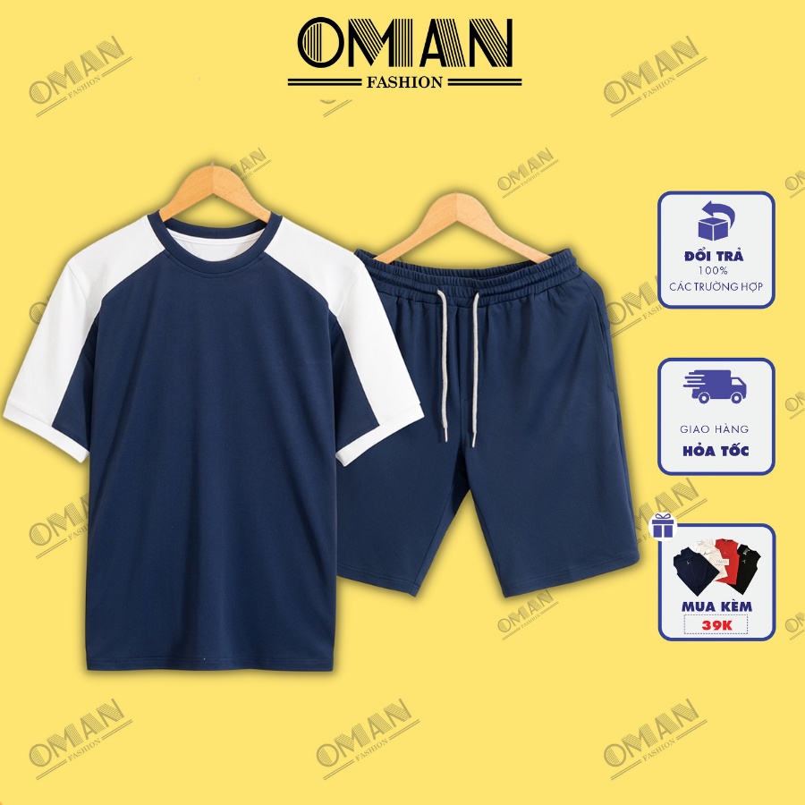 Bộ quần áo thể thao nam, chất thun cotton cá sấu co giãn - OMAN BH28
