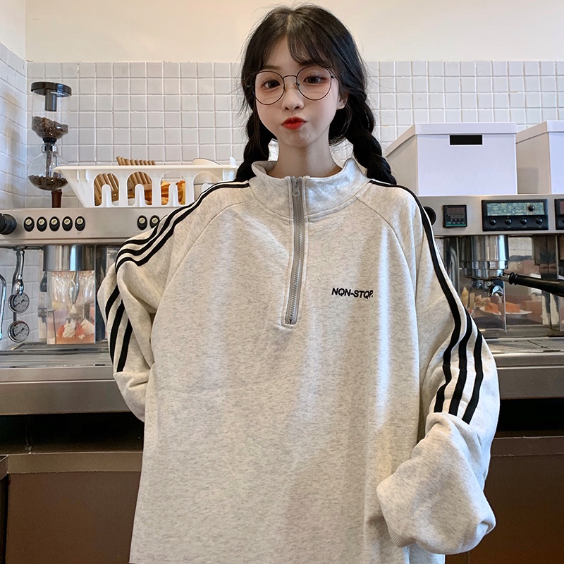 Áo Sweater form rộng chất nỉ NONSTOP Áo polo Unisex hot trend cá tính - GEN_ZOO | BigBuy360 - bigbuy360.vn