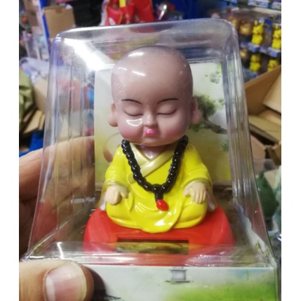 Bốn màu hoà thượng, Có năng lượng mặt trời, dùng để trang trí ô tô, để bàn văn phòng, dễ thương, mang lại may mắn, bộ tứ
