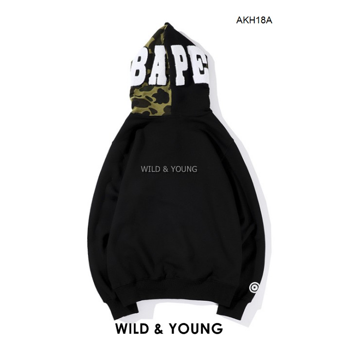 HOT SALE 2020 - Áo khoác Cá Mập BAPE Big Man Head Hoodie (AKH18)