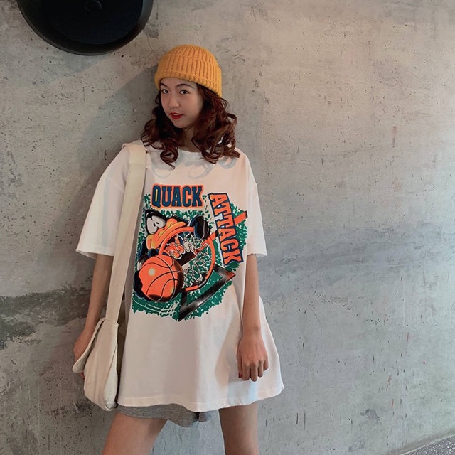 [Mã SKAMA06 giảm 8% tối đa 50K đơn 250K] [ PINK ] Áo thun tay lỡ QUACK Unisex | BigBuy360 - bigbuy360.vn