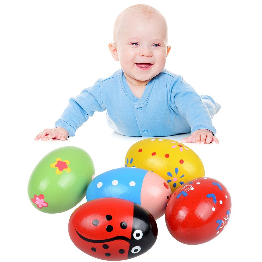 Trứng Cát Nhiều Màu Sắc- Đồ Chơi Lục Lạc Xúc Xắc Phát Triển Gíac Quan, Khả Năng Cầm Nắm Cho Bé 0- 3 Tuổi