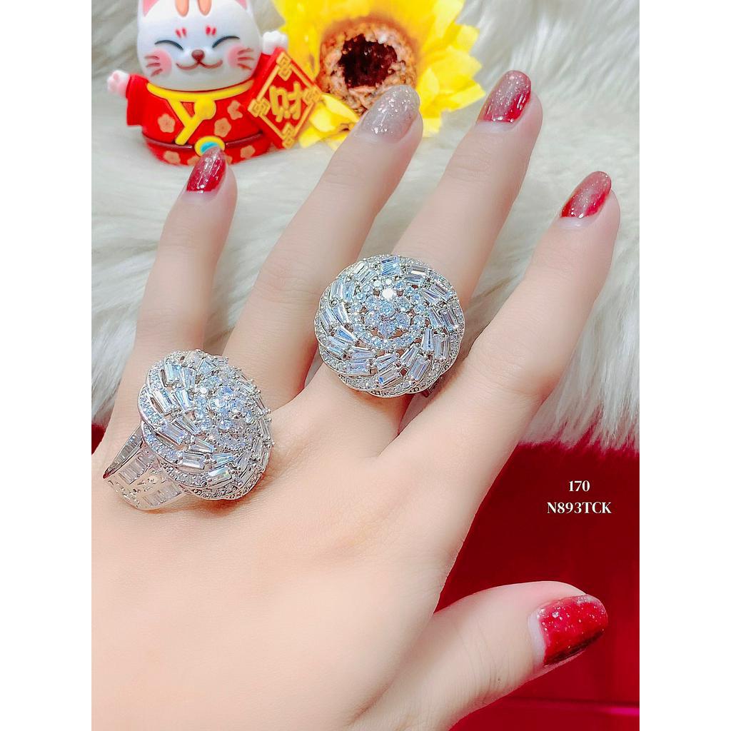 N893 Nhẫn nữ UHA mạ vàng 18k đính đá CZ - Trang Sức UHA