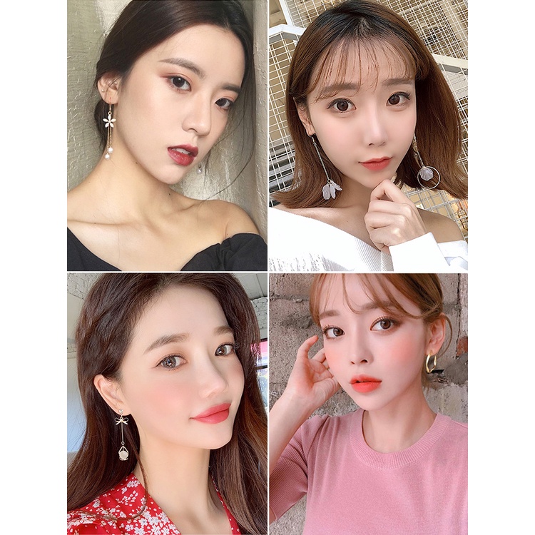 Set 5 Khuyên Tai Dáng Dài Phong Cách Hàn Quốc Mới 2022