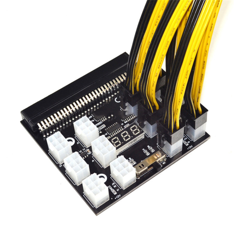 Bo Mạch Chuyển Đổi Nguồn Pcie 12v 64 Pin Sang 12x 6 Pin Cho Hp 1200w 750w Psu Server Gpu Btc