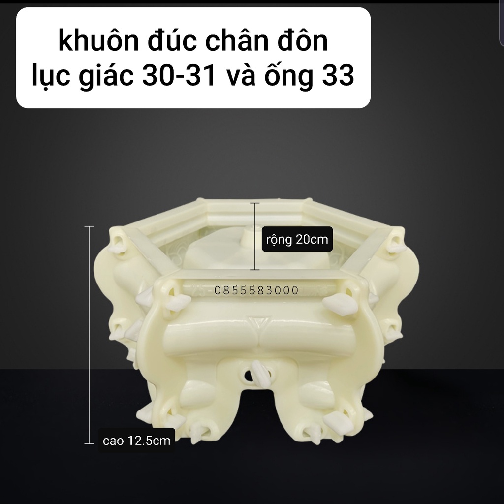 khuôn đúc chân đôn lục giác 30 [khuôn đôn]