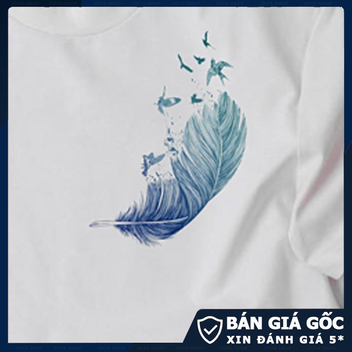 Áo thun nam đẹp in 3D Lông Vũ ở ngực, áo phông ZOTA cộc tay mã CZ63 | BigBuy360 - bigbuy360.vn