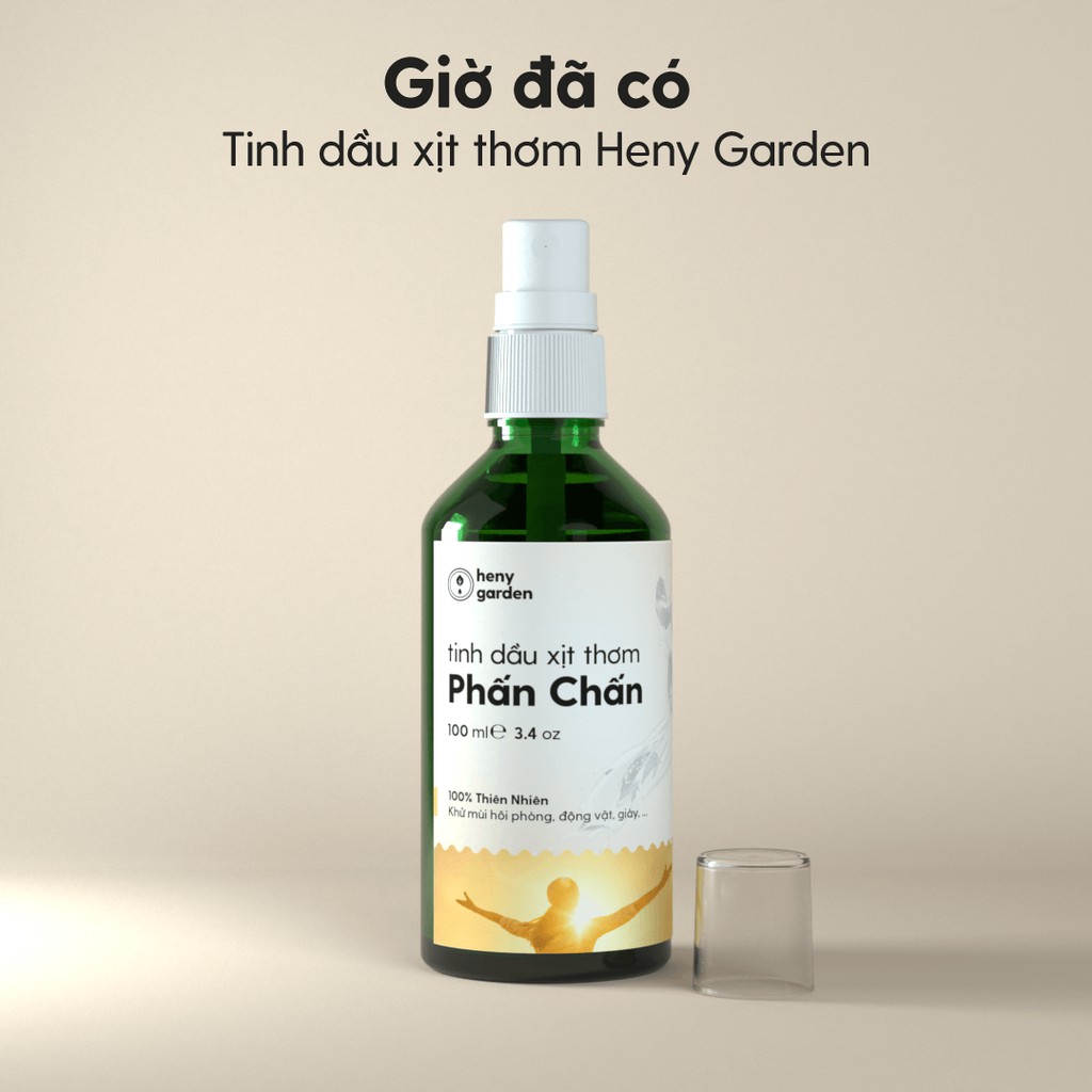 Tinh Dầu Xịt Khử Mùi Phòng, Mùi Hôi Giày, Diệt Khuẩn 100ml - Hương Phấn Chấn - HENY GARDEN