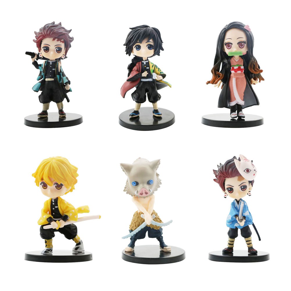 Mô hình nhân vật trong anime Demon Slayer sống động cỡ nhỏ 7cm bằng PVC