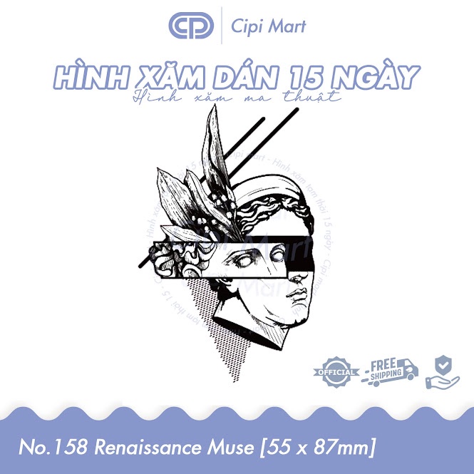 CIPI MART - Hình xăm tạm thời 15 NGÀY - chống nước, cọ xát 158