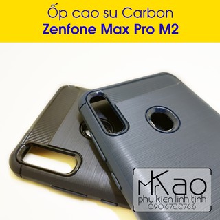 Zenfone Max Pro M2 - Ốp cao su Carbon