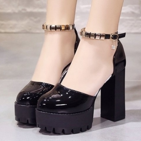 Giày Cao Gót 12cm Bằng Da Đế Dày Chống Thấm Nước Thời Trang Mùa Xuân 2022