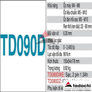 Máy khoan Makita TD090DZ - 10.8V
