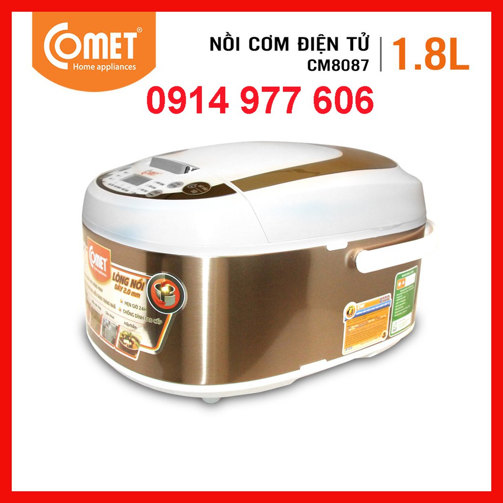 Nồi cơm điện tử Comet CM8087 - 1,8L