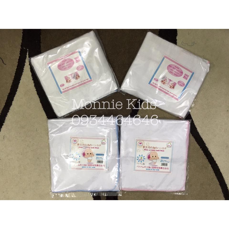 KHĂN TẮM MIPBI VẢI XÔ COTTON 6 LỚP/4 LỚP