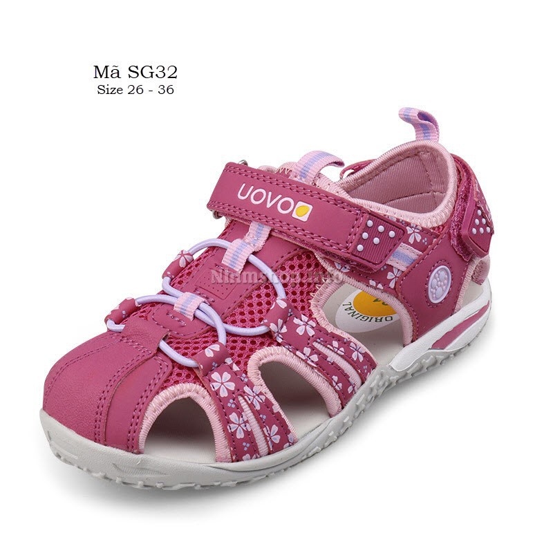 Sandal bé gái UOVO kiểu rọ bít mũi thể thao và phong cách cho bé 3 - 12 tuổi SG32