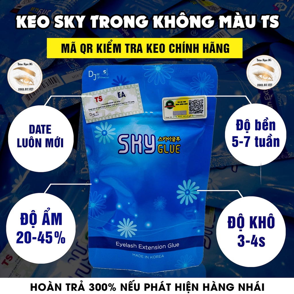 Keo nối mi sky trong TS, keo tạo fan_dụng cụ nối mi_ Thiên Ngọc Mi