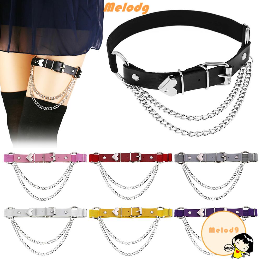 Dây Đeo Đùi Bằng Da PU Co Giãn Nhiều Màu Sắc Thời Trang Dành Cho Nữ