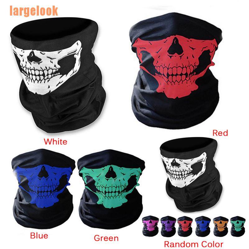 Khăn Ống Tích Hợp Khẩu Trang In Hình Đầu Lâu Cho Trượt Tuyết moto