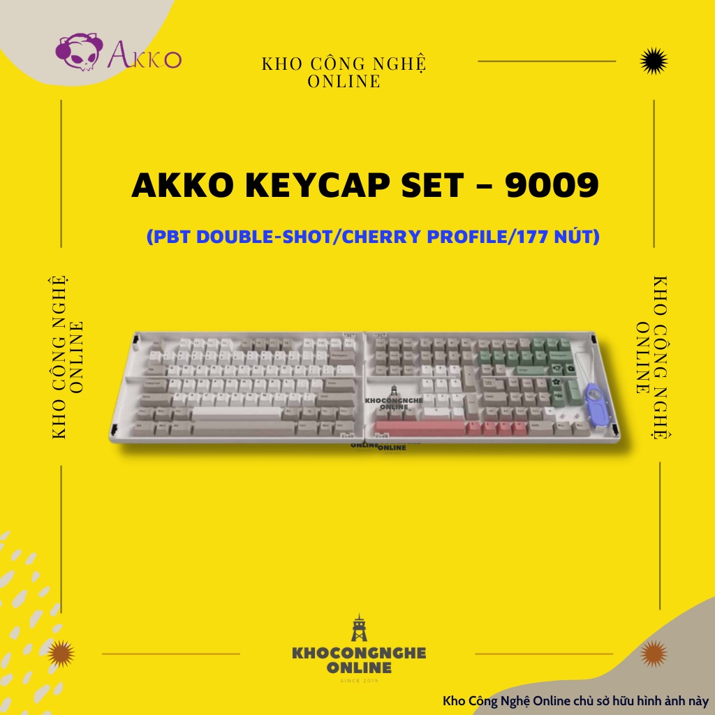 AKKO Keycap set – 9009 (PBT Double-Shot/Cherry profile/177 nút)
