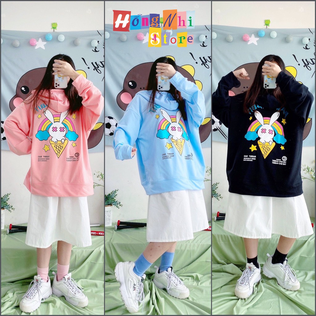Áo Hoodie Zip In Hình Dáng Rộng - Khoác Hoodie Dây Kéo In Hình Unisex - MM