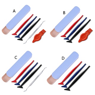 Qj 5 cái phụ kiện xe hơi dụng cụ gói vinyl film wrap scraper sticker kit window tinting squeegee decal phế liệu