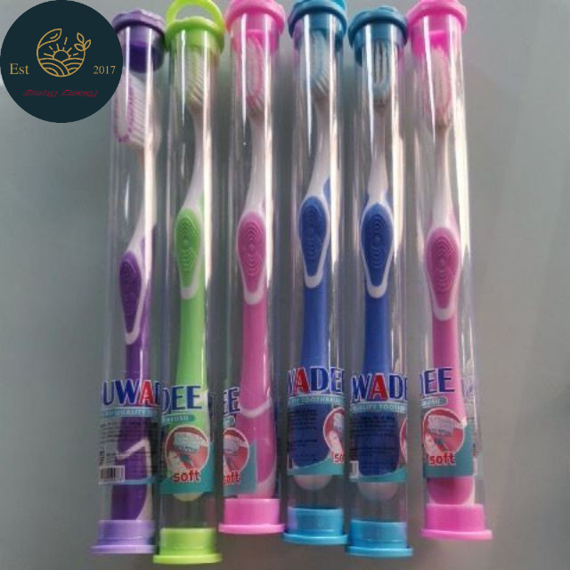 Bàn chải đánh răng Thái Lan Sunwadee Ống Tròn và kem đánh răng 30g