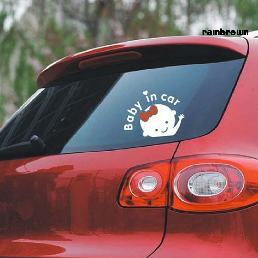 Nhãn dán xe hơi hình chữ baby in car