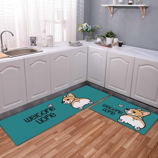 Set 2 thảm bếp 3D cao cấp (40*60cm&120cm) - Động vật - Thú cưng