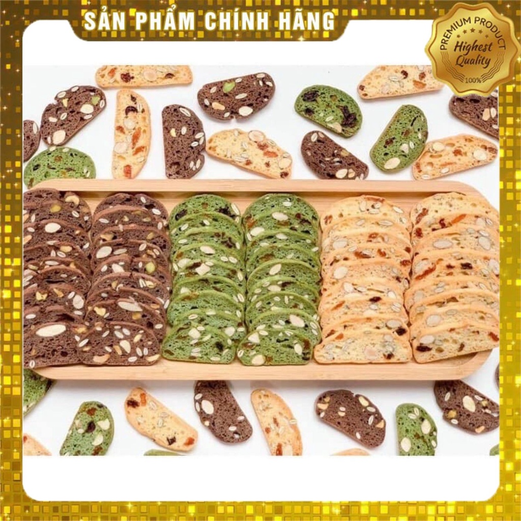 Bánh biscotti, bánh biscotti ăn kiêng lành mạnh 100%, bánh ngũ cốc giảm cân healthy ngon Min Min Foods - Ăn vặt thả ga