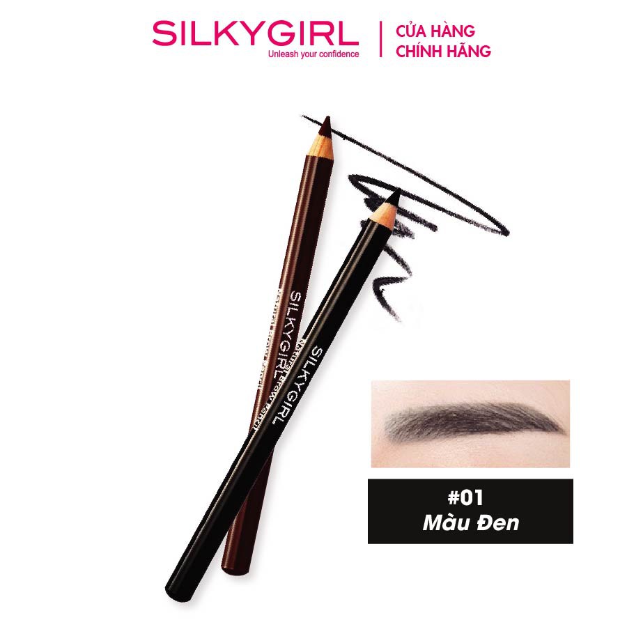 Chì Kẻ Chân Mày Silkygirl Natural Brow Pencil 1.14g