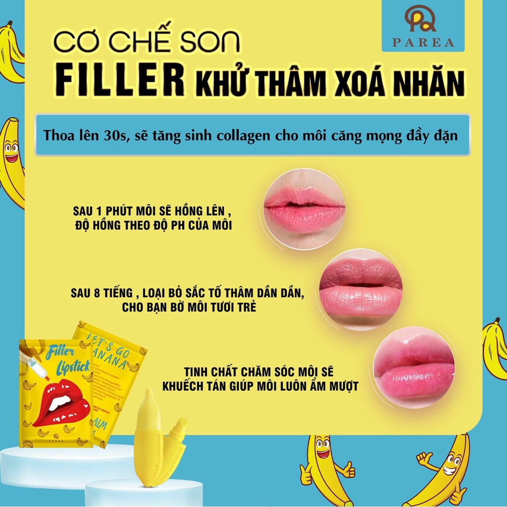 Son Hồng Thâm Môi Filler Líptick, Son Khử Thâm Môi Parea Chính Hãng