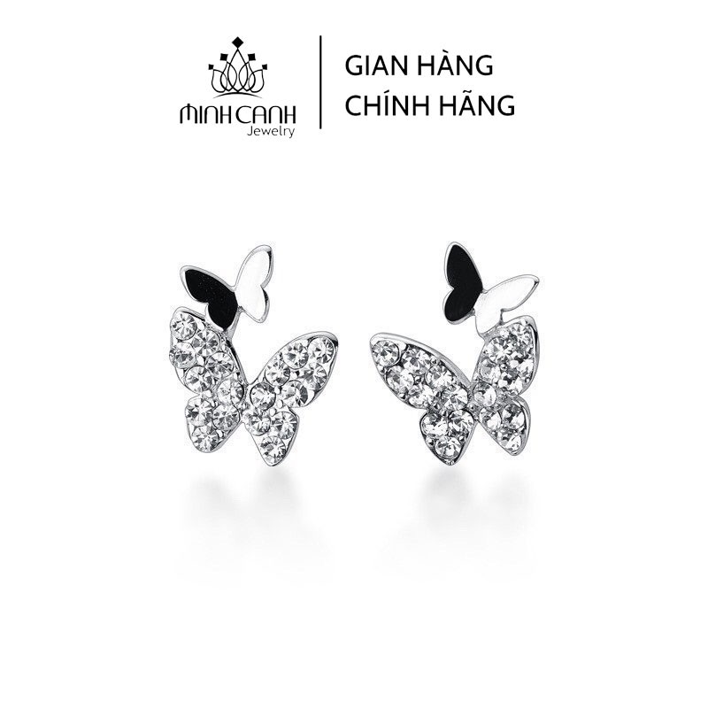 Bông Tai Bạc Hình Bướm Kép - Minh Canh Jewelry