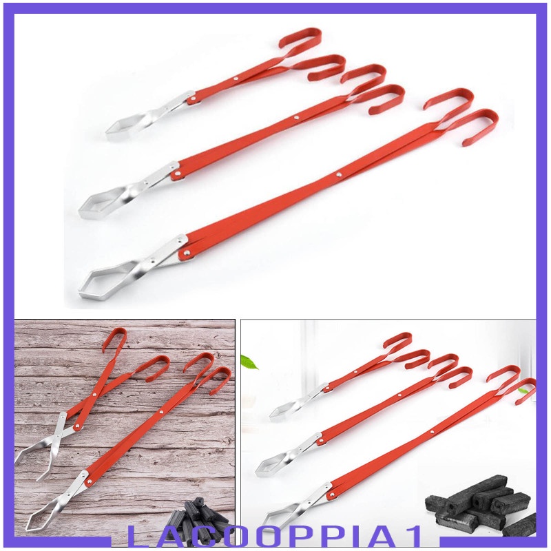 [LACOOPPIA1]Campfire Tongs Log Grabber Firewood Fire Pit Tools Camping Fireplace Tools