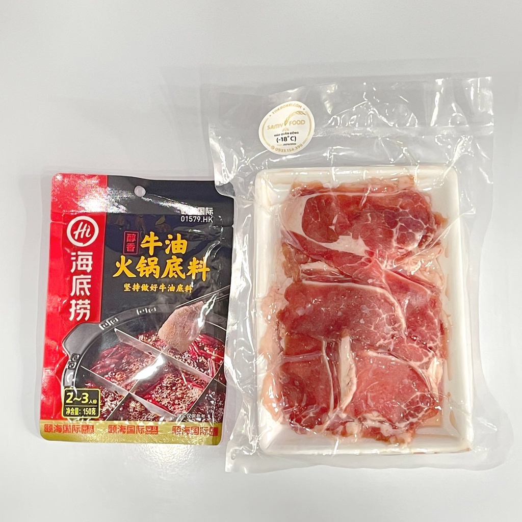 [COMBO] GÙ BÒ ÚC KẾT HỢP VỚI CỐT LẨU TÊ CAY TỨ XUYÊN HAIDILAO THƯỢNG HẠNG