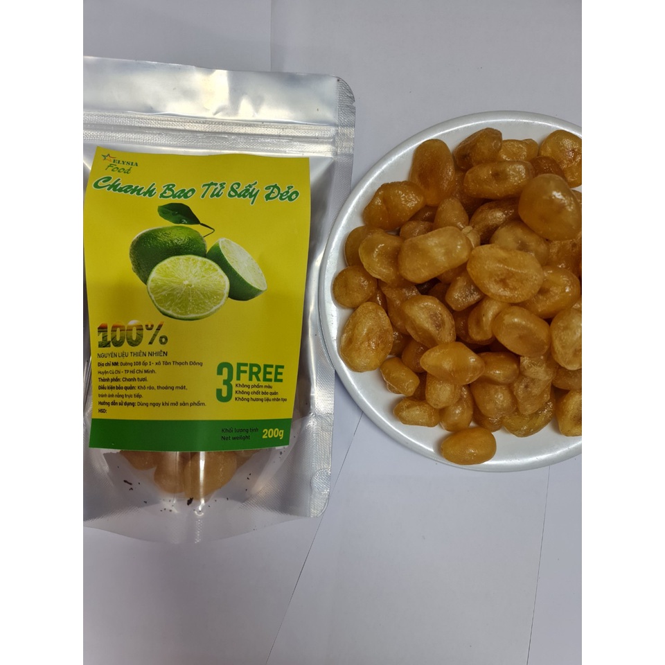 Chanh non sấy dẻo - Hàng chất lượng cao - Thơm ngon bổ dưỡng 100g - 500g