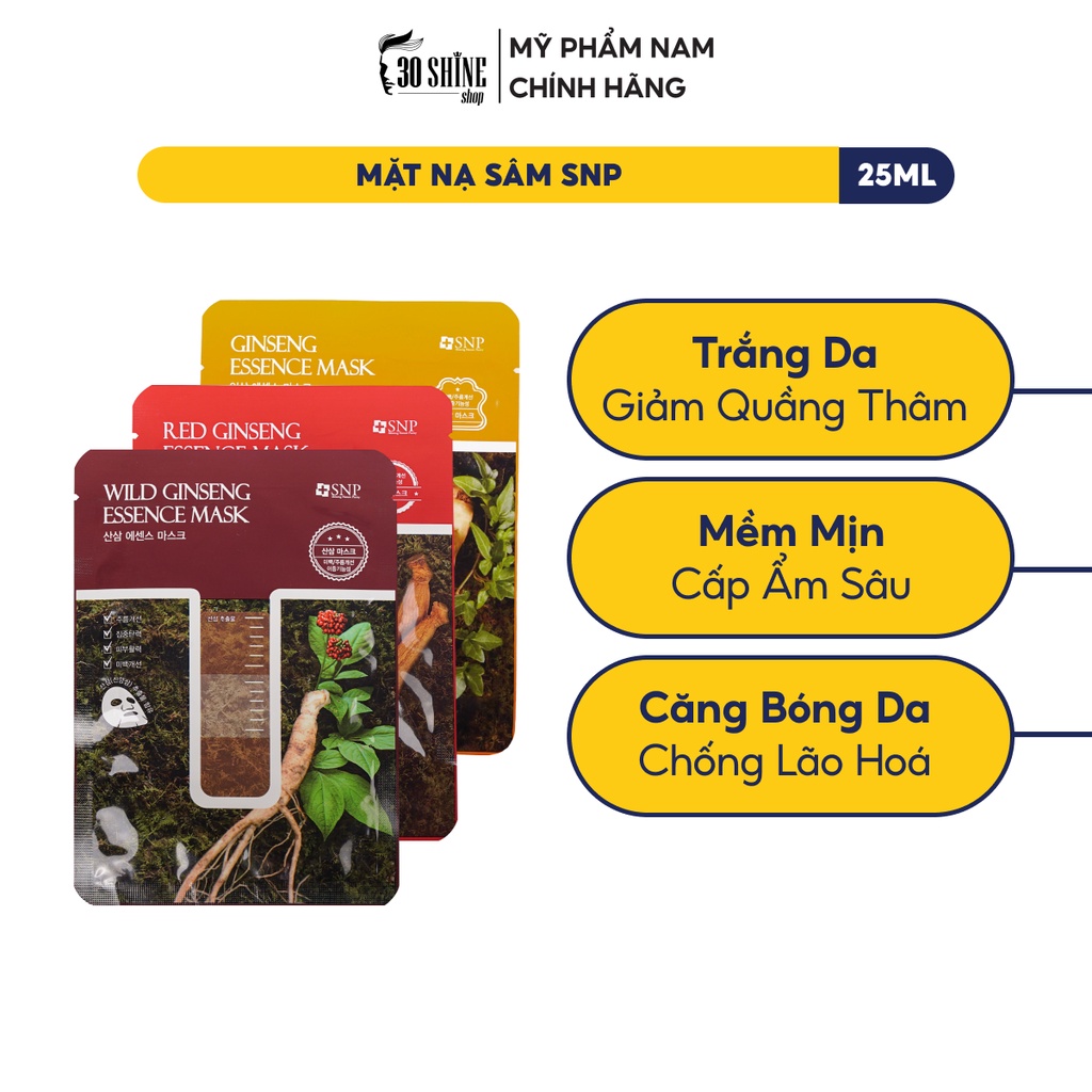 Mặt nạ Dưỡng Da SNP Tinh Chất Nhân Sâm GINSENG ESSENCE MASK - 25ml