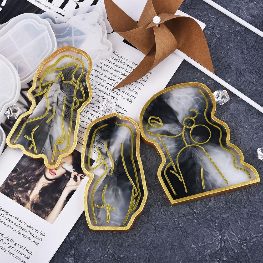Lloyd Đĩa Mô Hình Cơ Thể Cô Gái Bằng Resin Epoxy Thủ Công DIY Trang Trí Nhà Cửa