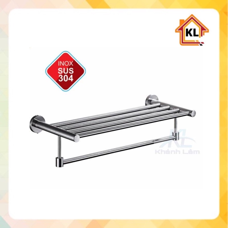 Giá Vắt Khăn Tắm Thanh Treo Khăn Inox 304 mạ bóng Cao Cấp VK9004