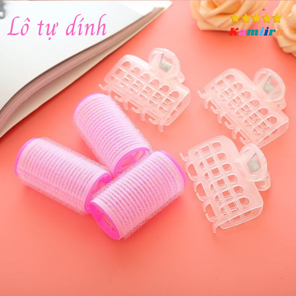 SET 3 LÔ UỐN TÓC, LÔ UỐN TÓC MÁI KÈM KẸP PHỒNG HÀN QUỐC KAMIIRO