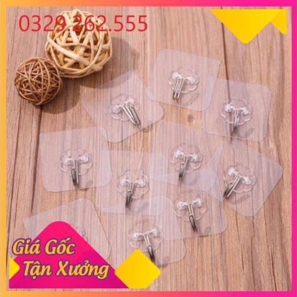 (Sale Khủng)  SET 10 MÓC DÁN TƯỜNG TRONG SUỐT HÀNG ĐẸP SIÊU CHẮC