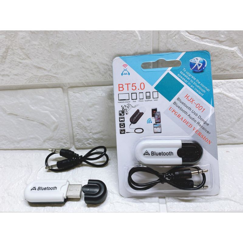 USB Bluetooth DONGLE 5.0 HJX 001 loại 1 không nhiễu - dùng cho loa, amply, mixer, equalizer ( ANSMART )