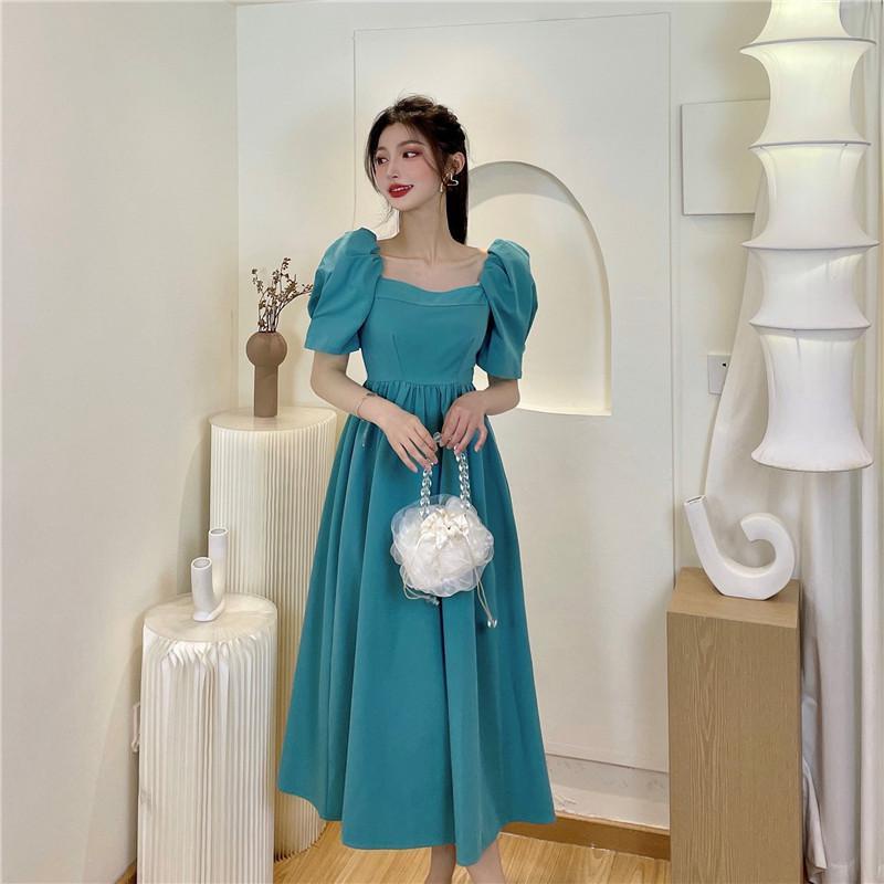 Đầm Tay Phồng Đính Nơ Thiết Kế Mới Xinh Xắn Thời Trang Dành Cho Nữ